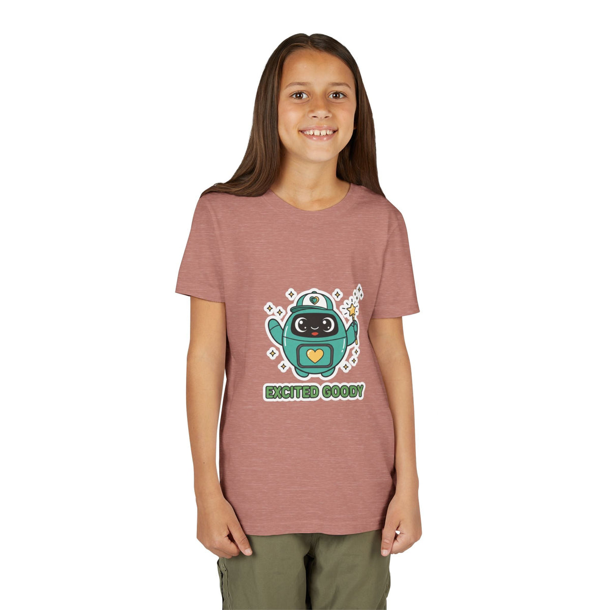 Excited Goody Youth T-Shirt | Goody Universe Magic Wand Kids Robot Tee - Good Life Goods