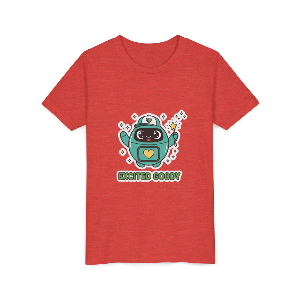 Excited Goody Youth T-Shirt | Goody Universe Magic Wand Kids Robot Tee - Good Life Goods