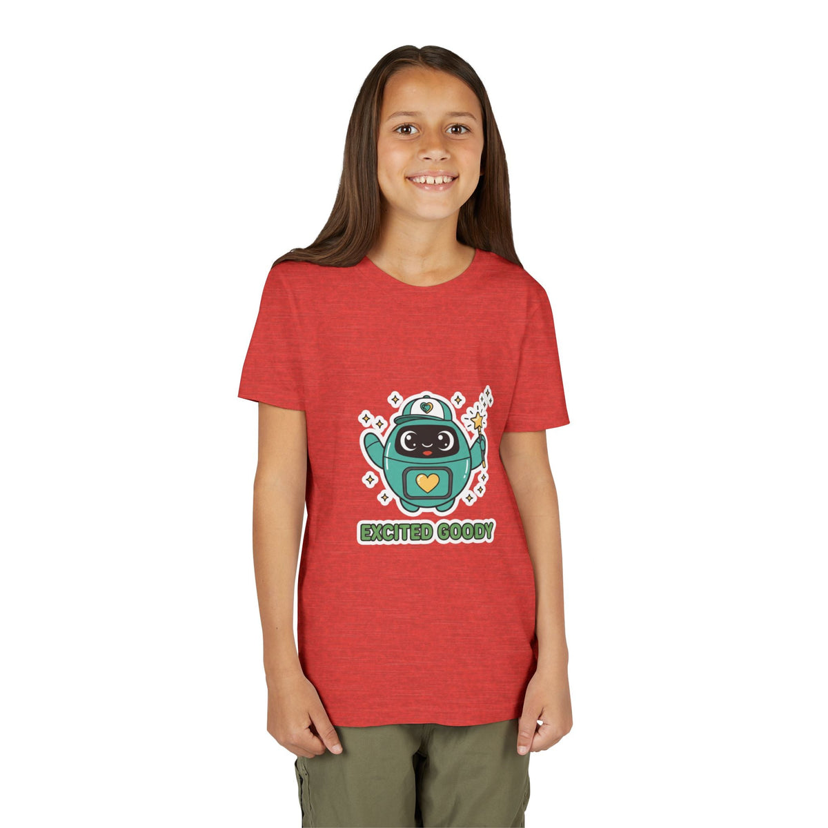 Excited Goody Youth T-Shirt | Goody Universe Magic Wand Kids Robot Tee - Good Life Goods