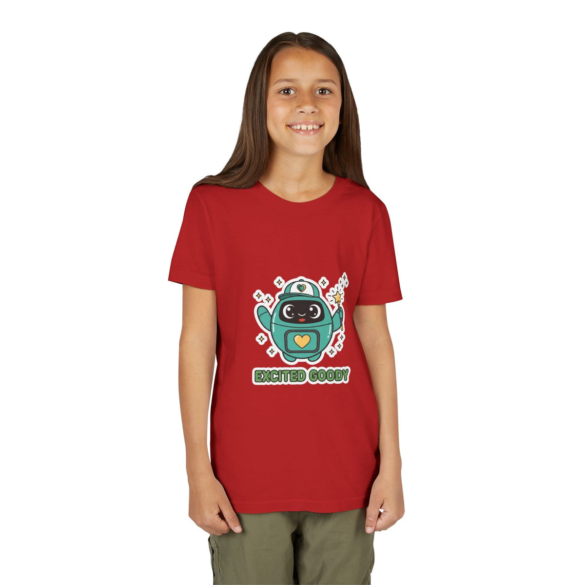 Excited Goody Youth T-Shirt | Goody Universe Magic Wand Kids Robot Tee - Good Life Goods