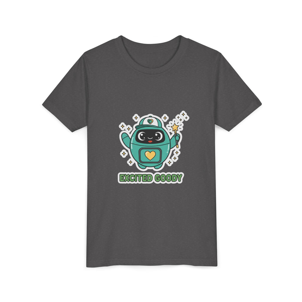 Excited Goody Youth T-Shirt | Goody Universe Magic Wand Kids Robot Tee - Good Life Goods