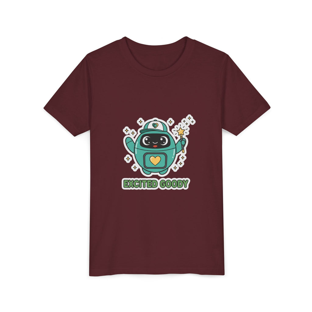 Excited Goody Youth T-Shirt | Goody Universe Magic Wand Kids Robot Tee - Good Life Goods