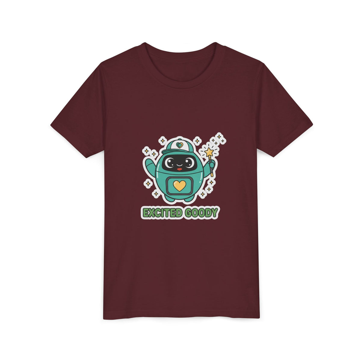 Excited Goody Youth T-Shirt | Goody Universe Magic Wand Kids Robot Tee - Good Life Goods