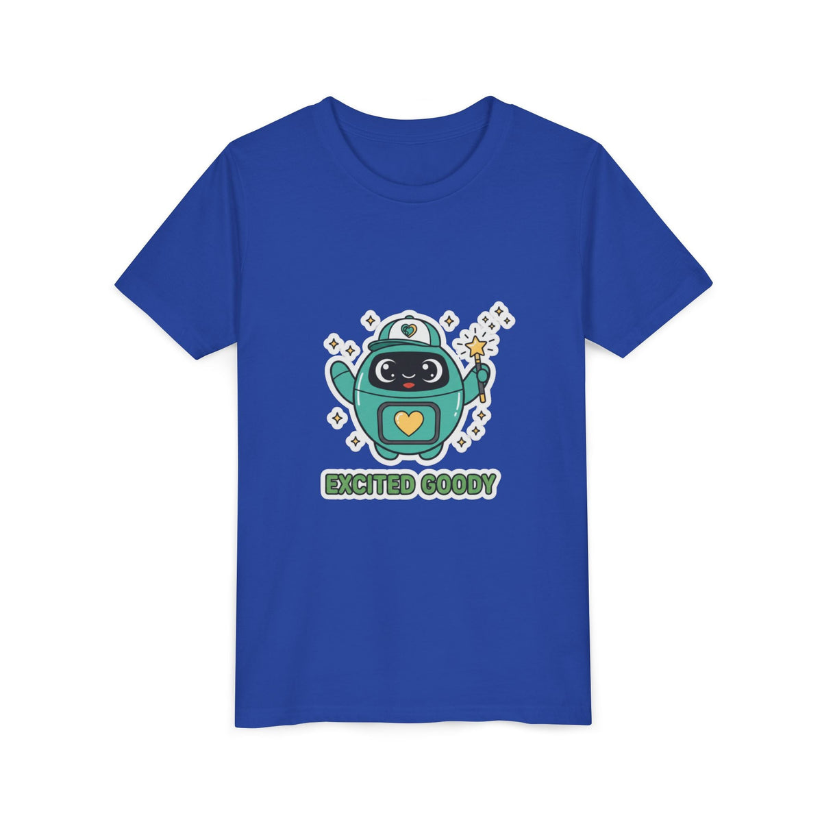 Excited Goody Youth T-Shirt | Goody Universe Magic Wand Kids Robot Tee - Good Life Goods