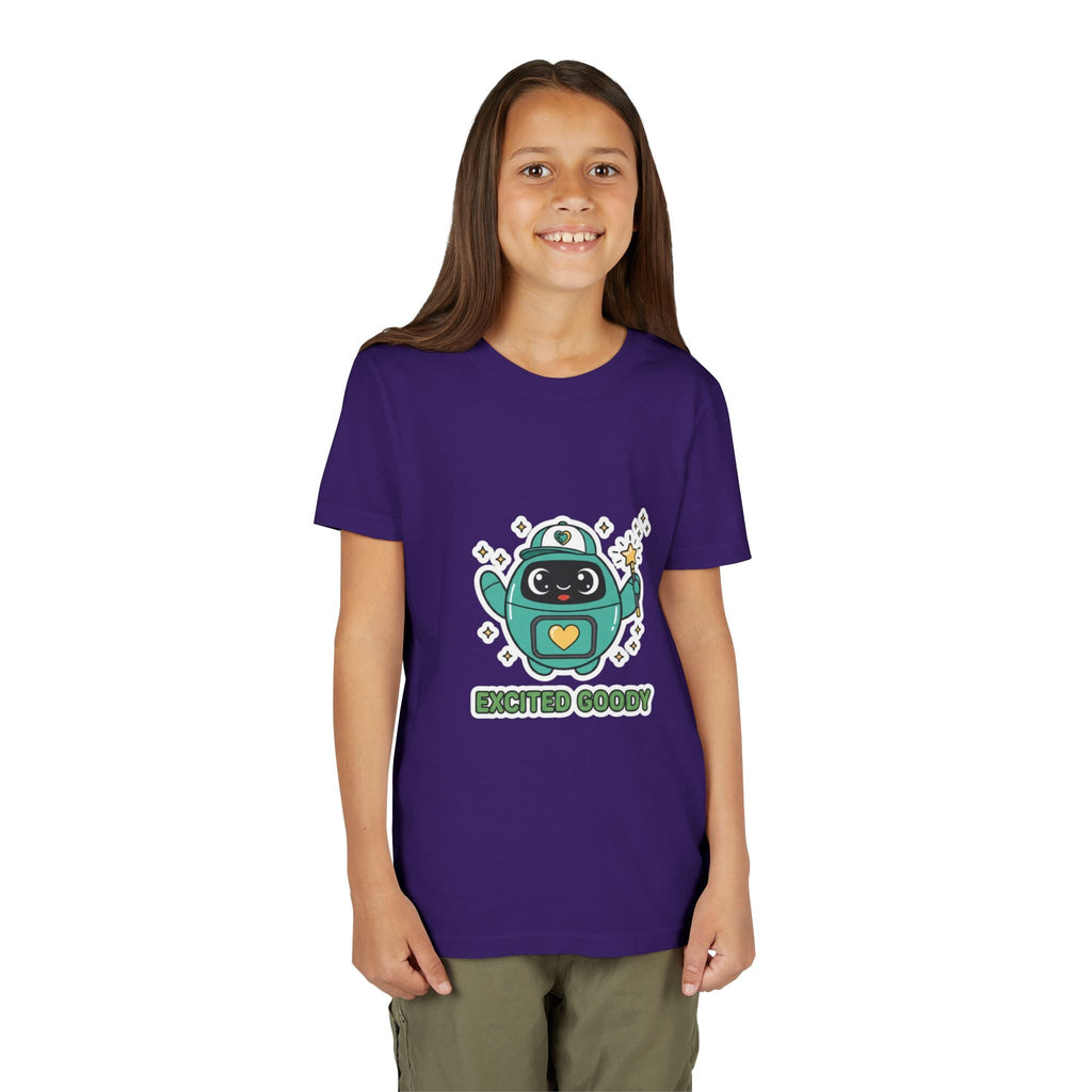 Excited Goody Youth T-Shirt | Goody Universe Magic Wand Kids Robot Tee - Good Life Goods