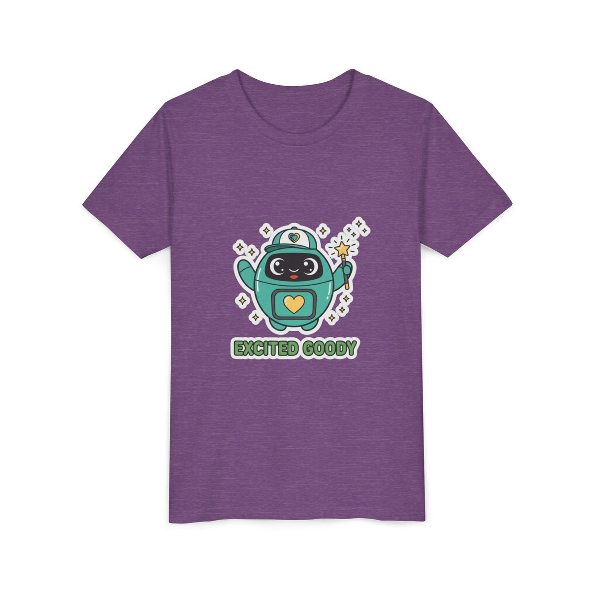 Excited Goody Youth T-Shirt | Goody Universe Magic Wand Kids Robot Tee - Good Life Goods