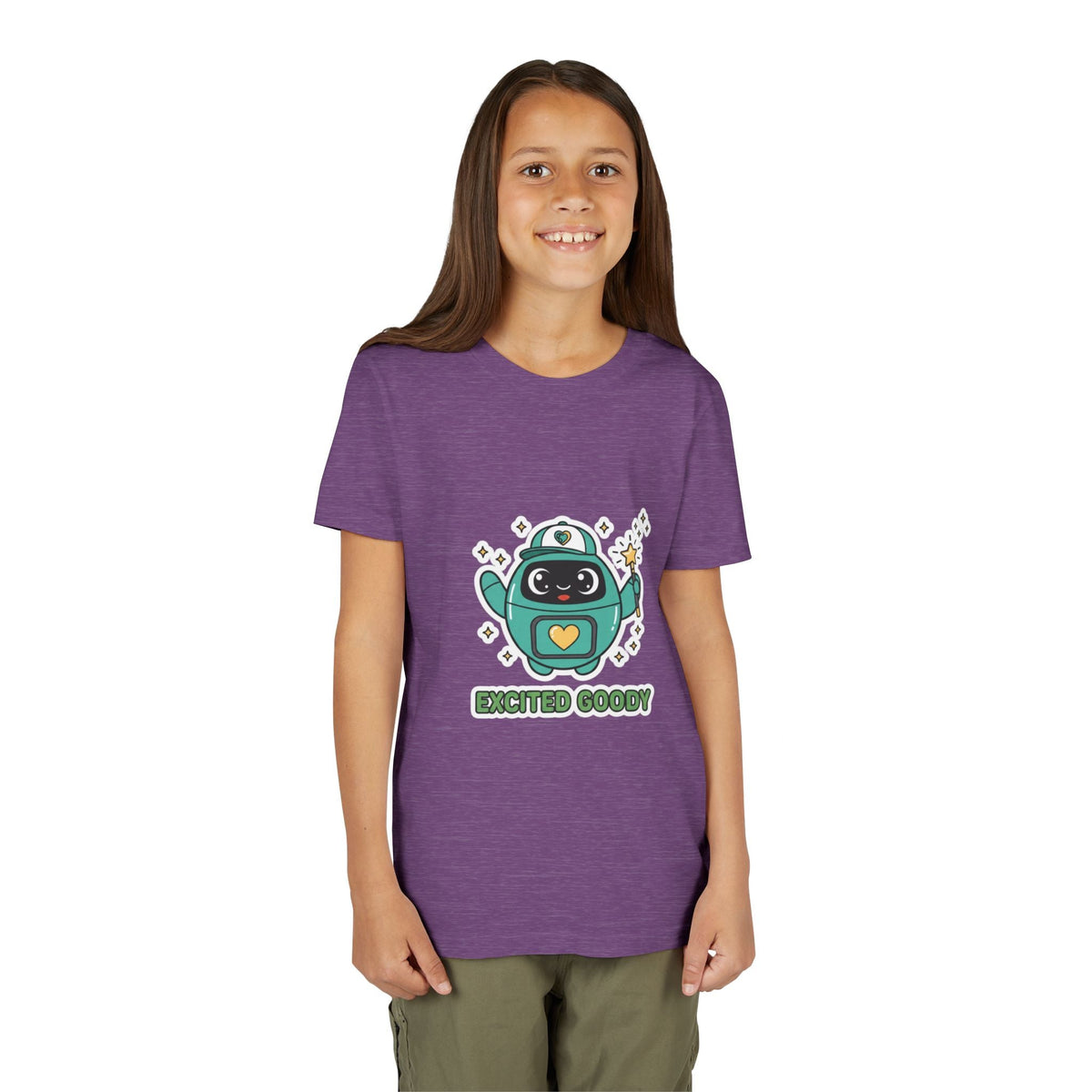 Excited Goody Youth T-Shirt | Goody Universe Magic Wand Kids Robot Tee - Good Life Goods