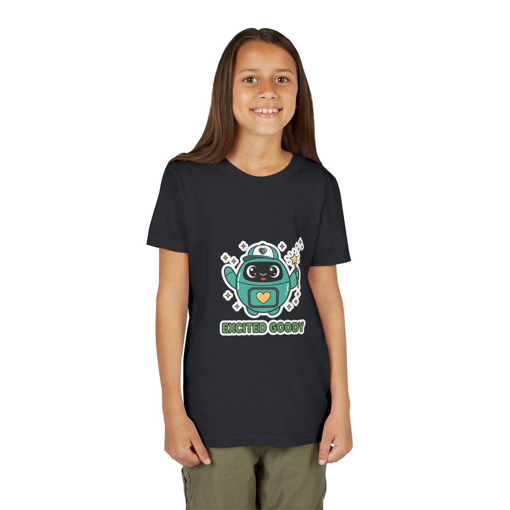 Excited Goody Youth T-Shirt | Goody Universe Magic Wand Kids Robot Tee - Good Life Goods