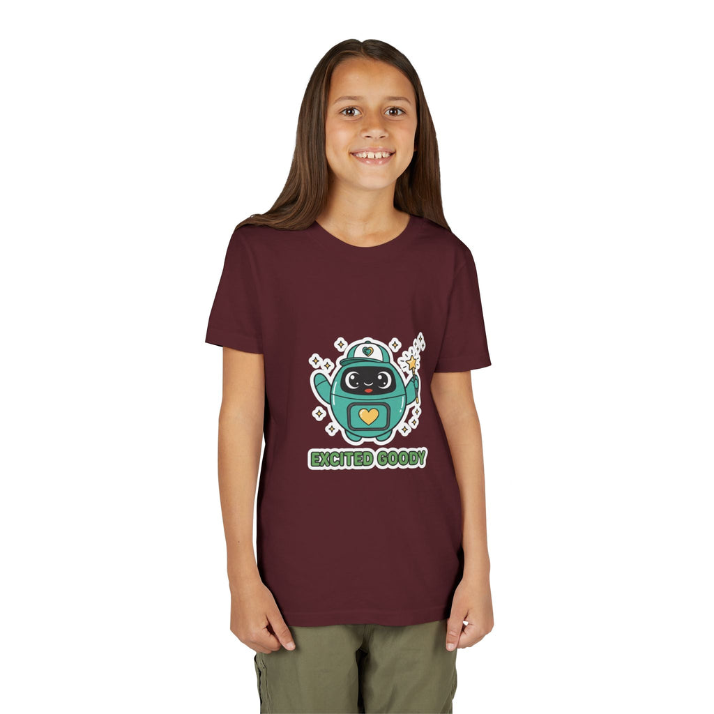 Excited Goody Youth T-Shirt | Goody Universe Magic Wand Kids Robot Tee - Good Life Goods