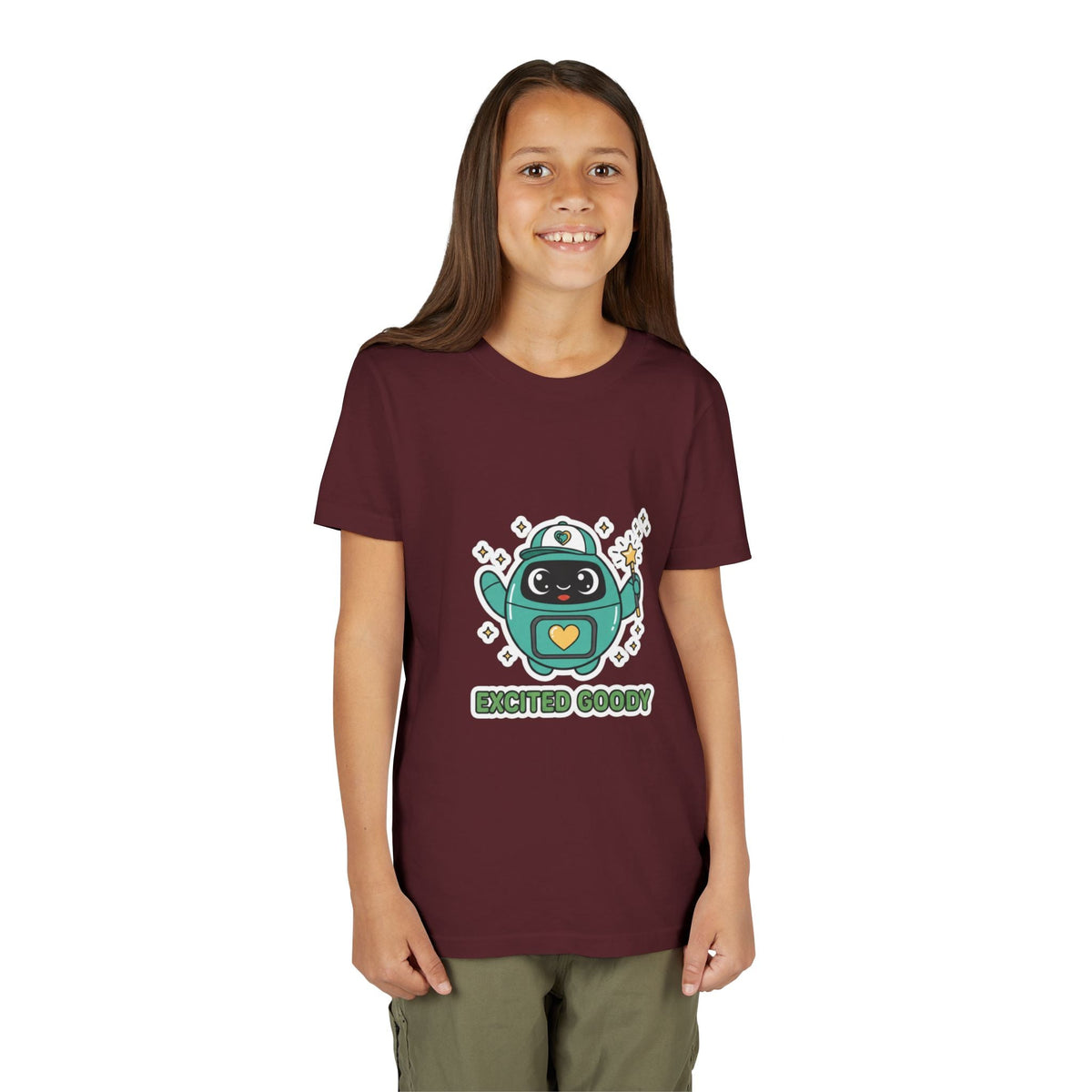 Excited Goody Youth T-Shirt | Goody Universe Magic Wand Kids Robot Tee - Good Life Goods