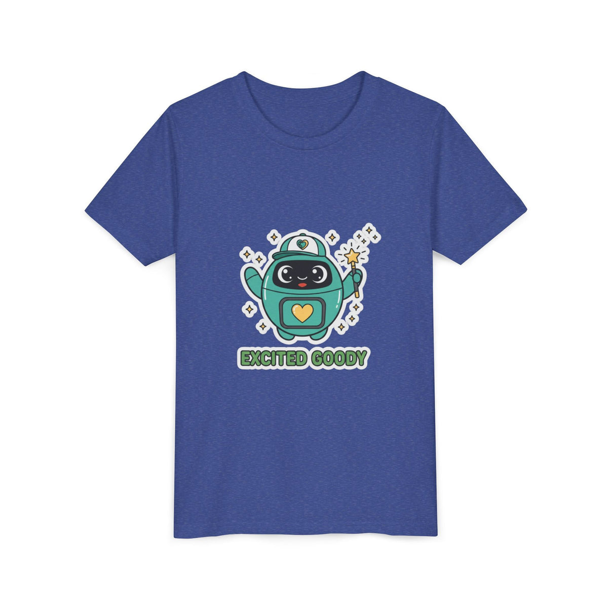 Excited Goody Youth T-Shirt | Goody Universe Magic Wand Kids Robot Tee - Good Life Goods