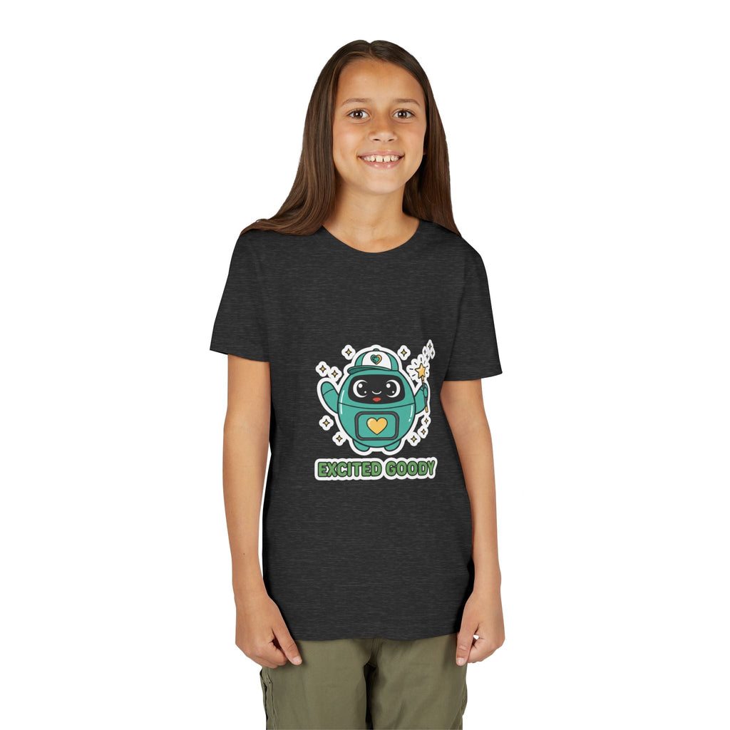 Excited Goody Youth T-Shirt | Goody Universe Magic Wand Kids Robot Tee - Good Life Goods