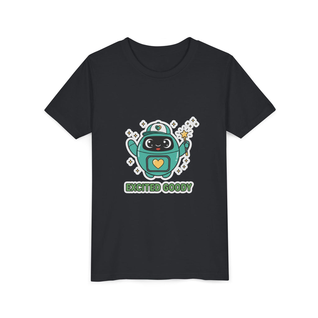 Excited Goody Youth T-Shirt | Goody Universe Magic Wand Kids Robot Tee - Good Life Goods