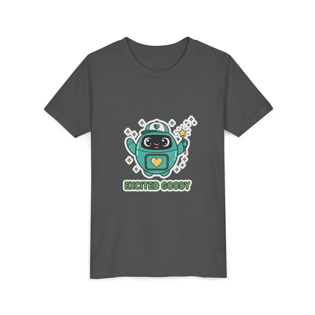 Excited Goody Youth T-Shirt | Goody Universe Magic Wand Kids Robot Tee - Good Life Goods