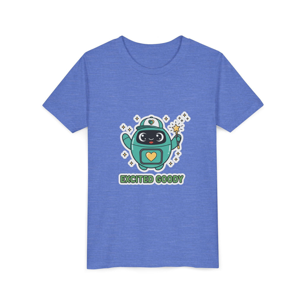 Excited Goody Youth T-Shirt | Goody Universe Magic Wand Kids Robot Tee - Good Life Goods