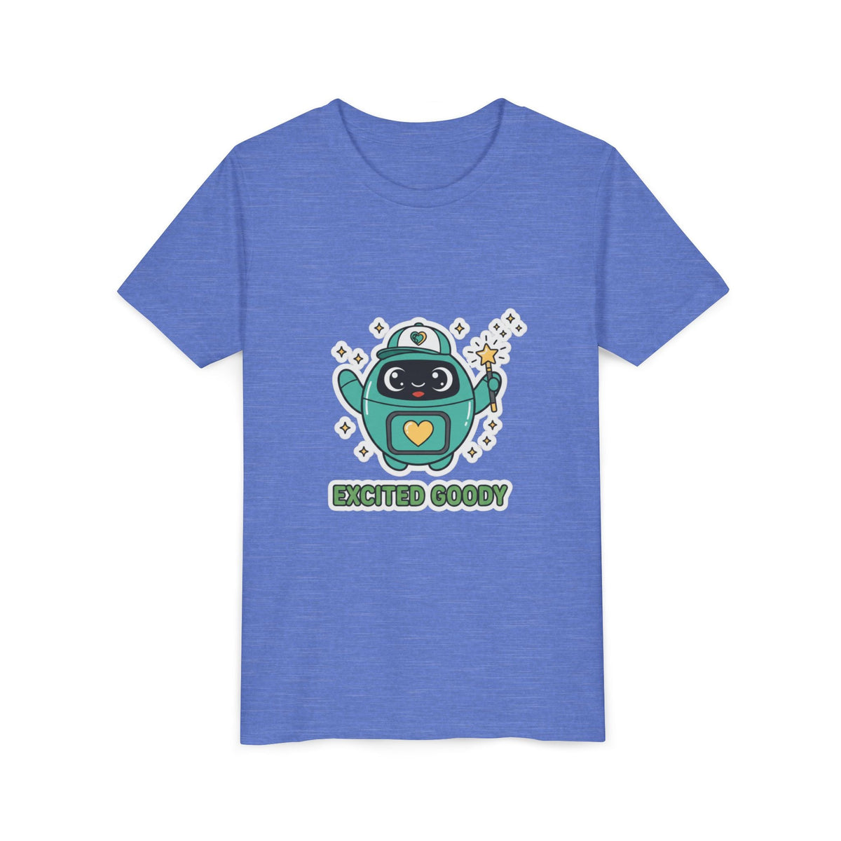 Excited Goody Youth T-Shirt | Goody Universe Magic Wand Kids Robot Tee - Good Life Goods