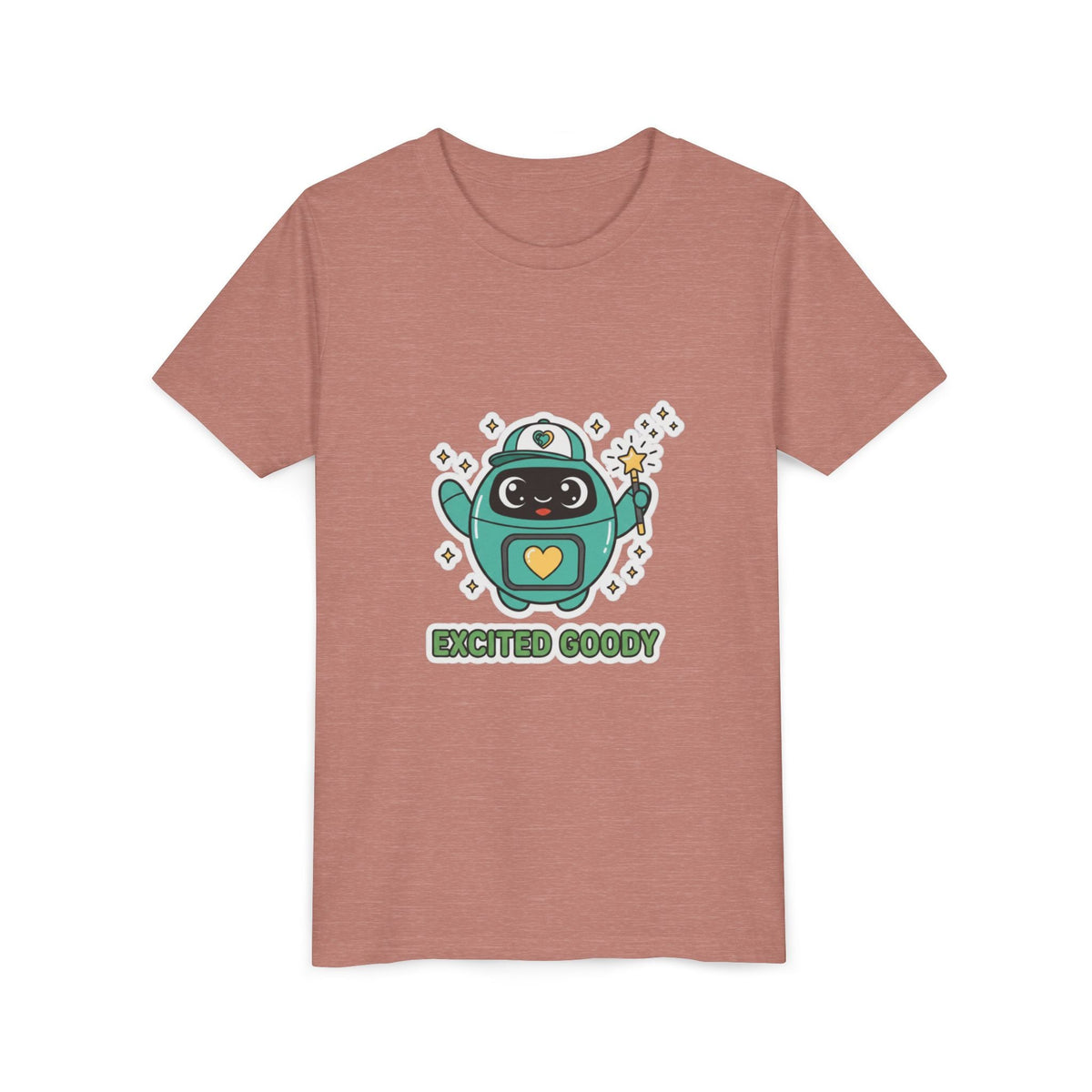 Excited Goody Youth T-Shirt | Goody Universe Magic Wand Kids Robot Tee - Good Life Goods