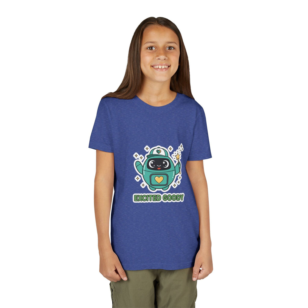 Excited Goody Youth T-Shirt | Goody Universe Magic Wand Kids Robot Tee - Good Life Goods