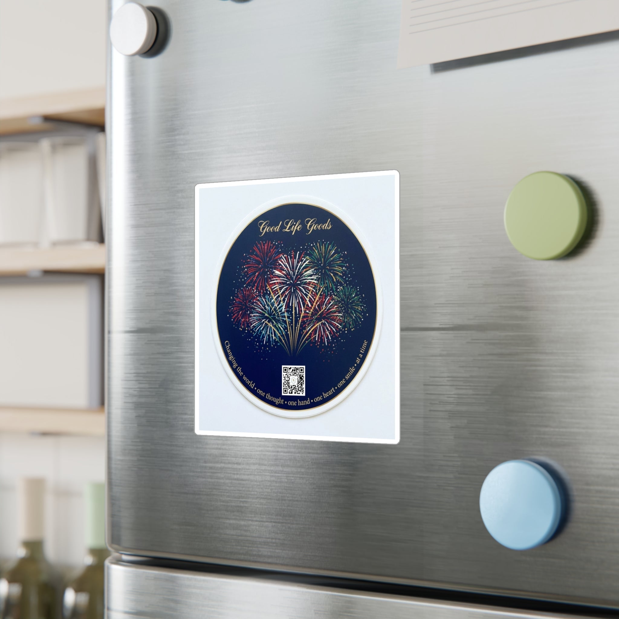 Fireworks Kiss-Cut Vinyl Sticker — 'Good Life Goods' Decorative Decal - Good Life Goods