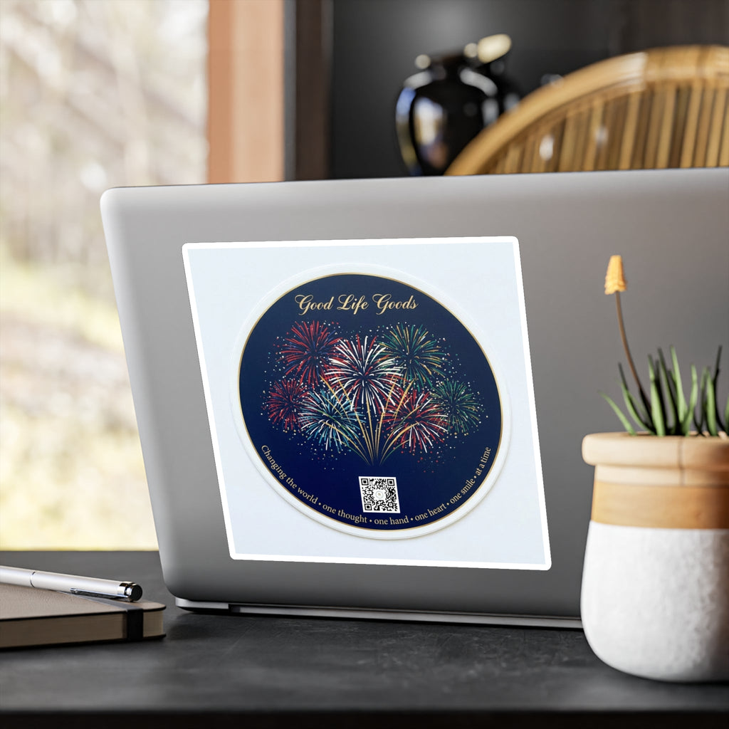 Fireworks Kiss-Cut Vinyl Sticker — 'Good Life Goods' Decorative Decal - Good Life Goods