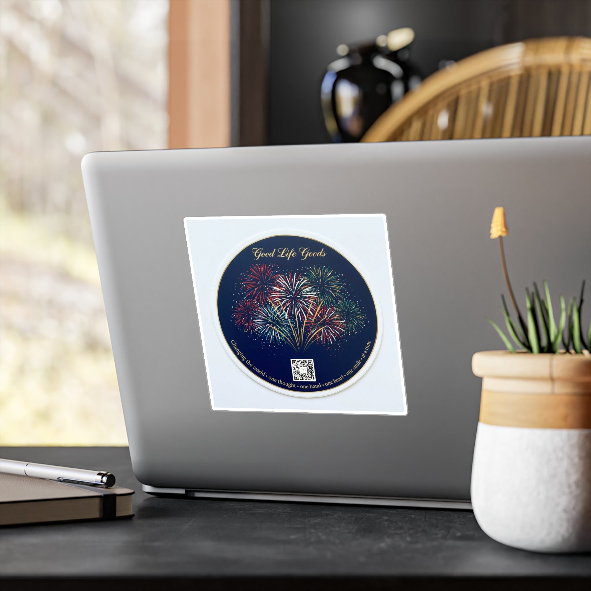 Fireworks Kiss-Cut Vinyl Sticker — 'Good Life Goods' Decorative Decal - Good Life Goods