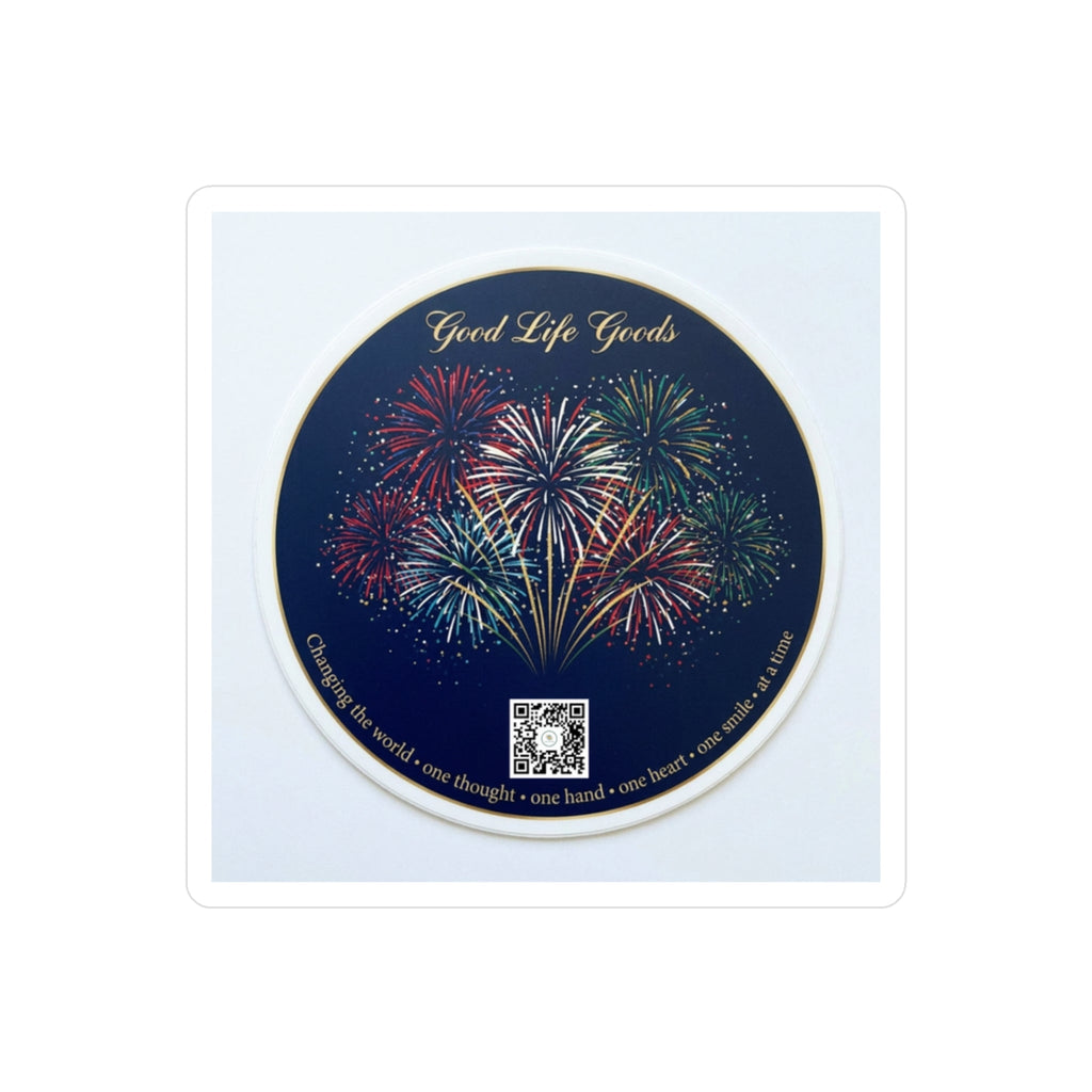 Fireworks Kiss-Cut Vinyl Sticker — 'Good Life Goods' Decorative Decal - Good Life Goods