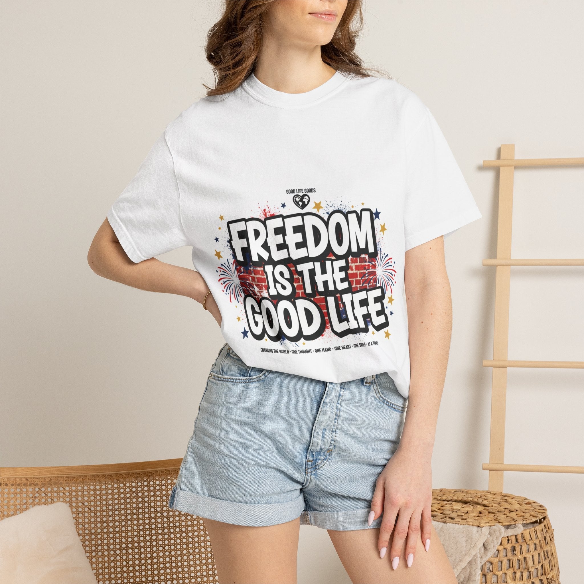 Freedom Is The Good Life T-Shirt — Patriotic 4th of July Graphic Tee - Good Life Goods