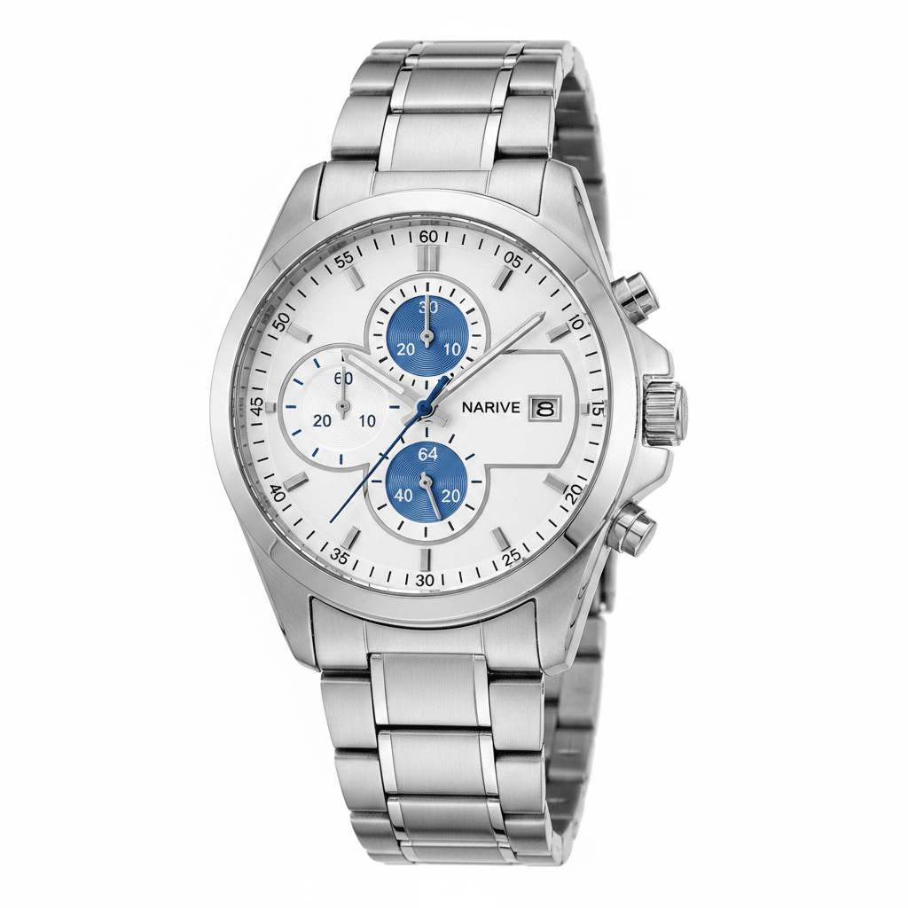 Full Steel Dress Watch – Classic Stainless Timepiece - Good Life Goods