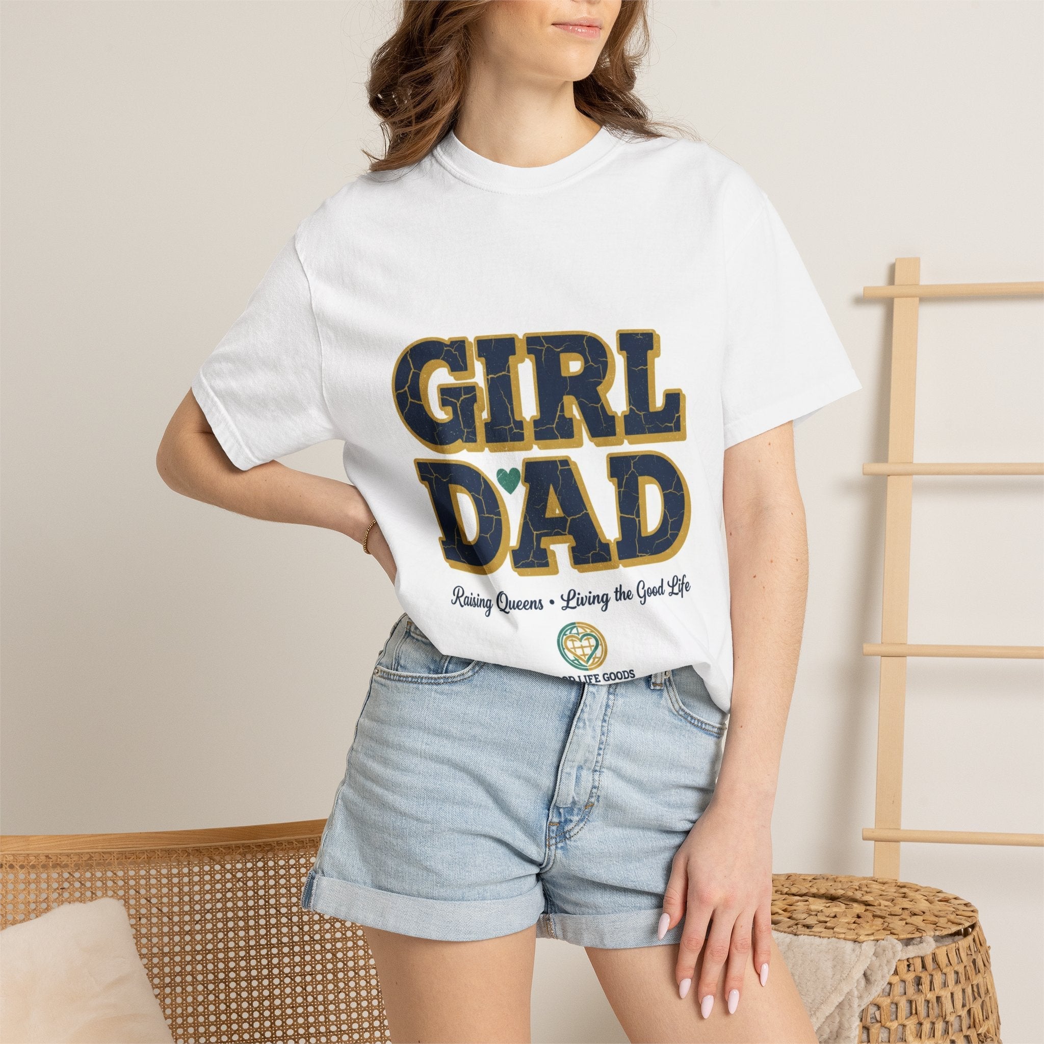Girl Dad T-Shirt — Vintage Collegiate Dad Tee ("Girl Dad") - Good Life Goods
