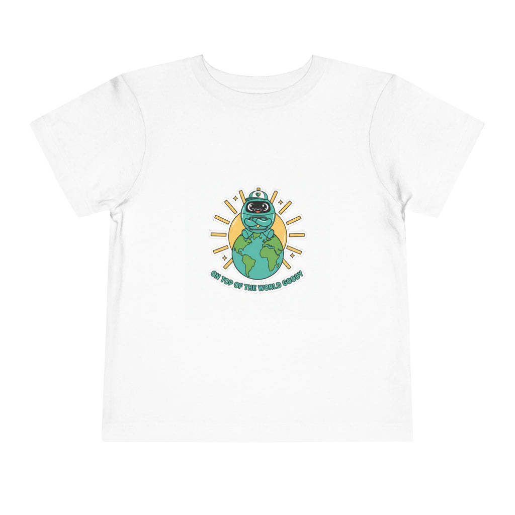 Goody On Top of the World Toddler T-Shirt | Goody Universe Kids Robot Tee - Good Life Goods