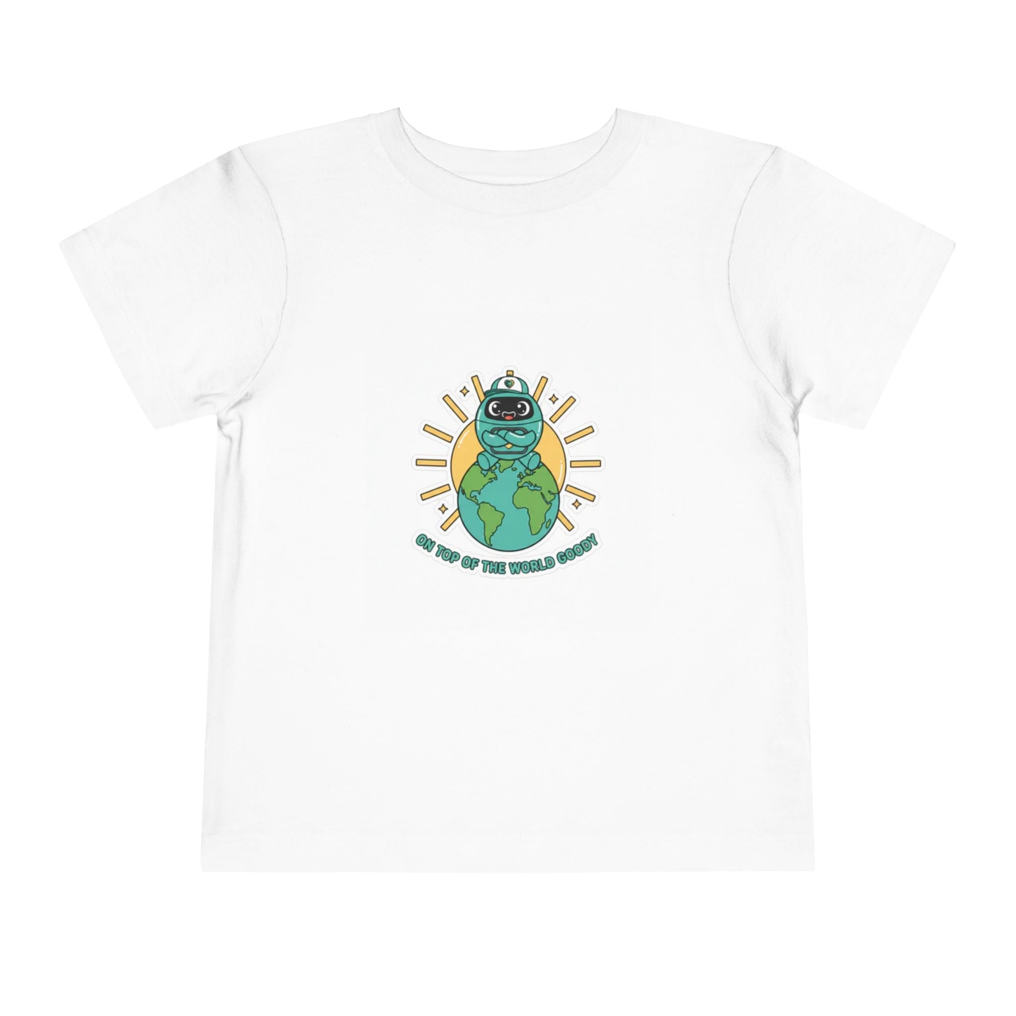 Goody On Top of the World Toddler T-Shirt | Goody Universe Kids Robot Tee - Good Life Goods