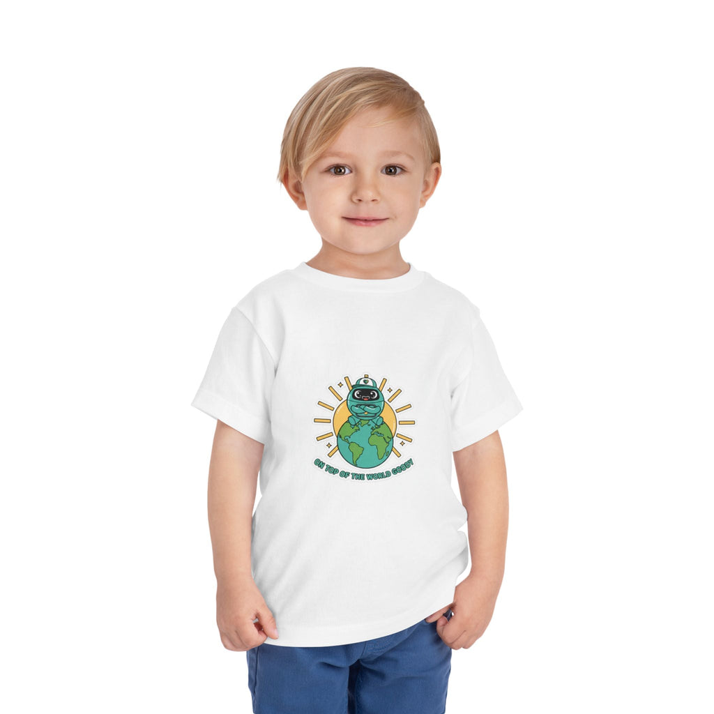 Goody On Top of the World Toddler T-Shirt | Goody Universe Kids Robot Tee - Good Life Goods