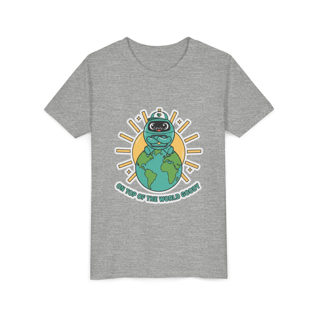 Goody On Top of the World Youth T-Shirt | Goody Universe Kids Robot Tee - Good Life Goods