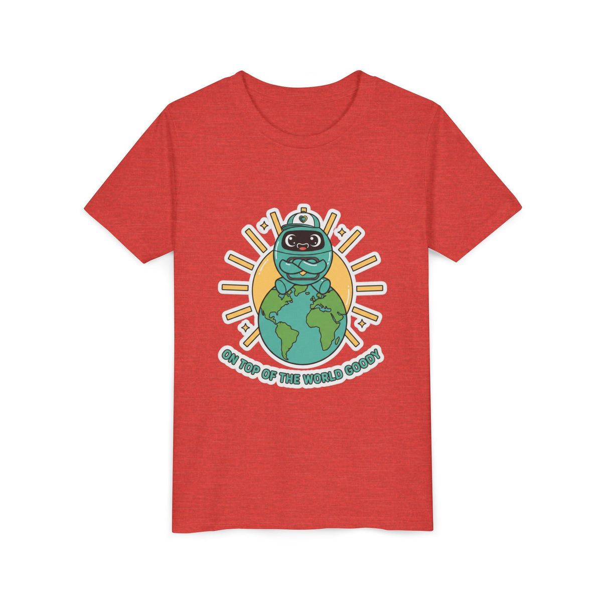 Goody On Top of the World Youth T-Shirt | Goody Universe Kids Robot Tee - Good Life Goods