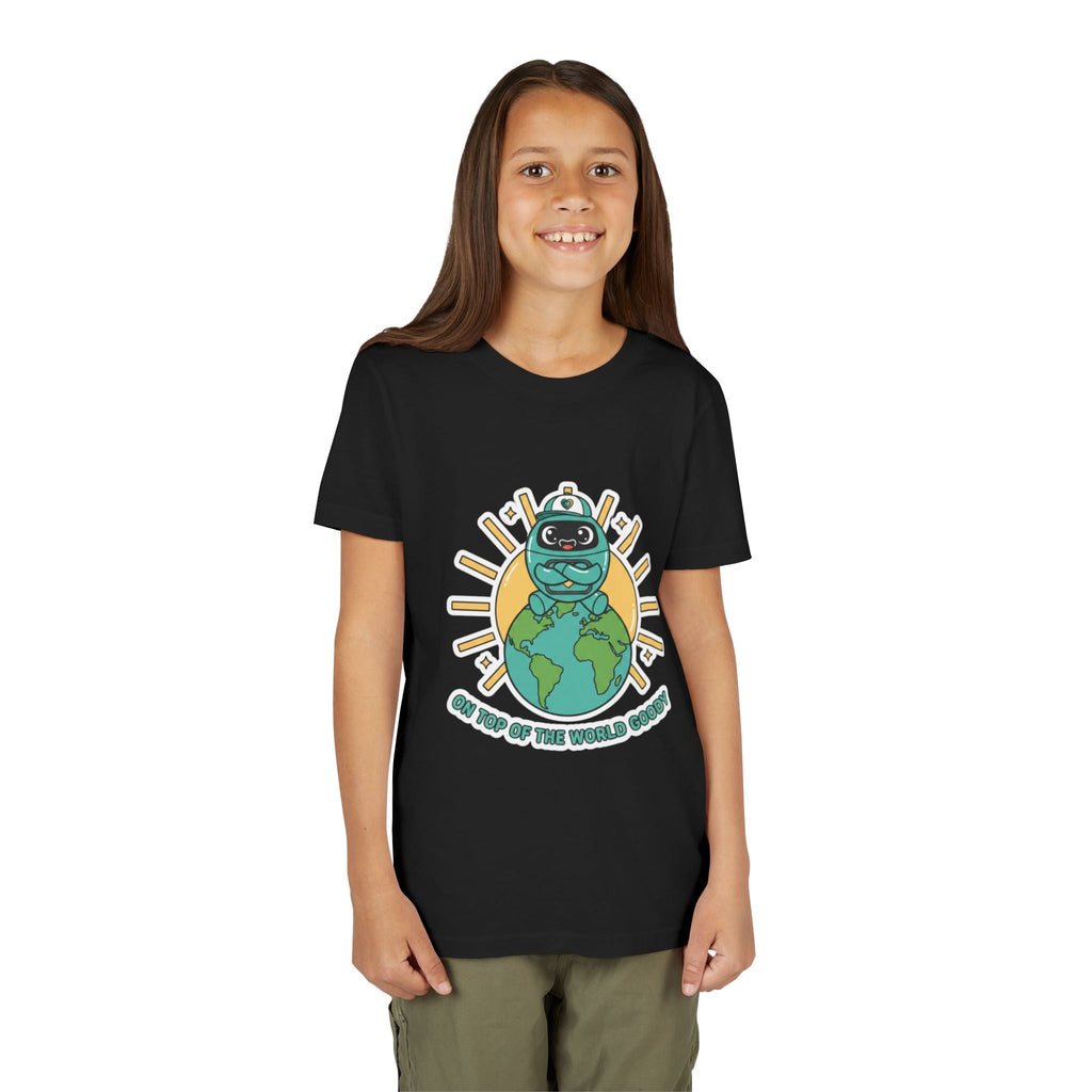 Goody On Top of the World Youth T-Shirt | Goody Universe Kids Robot Tee - Good Life Goods