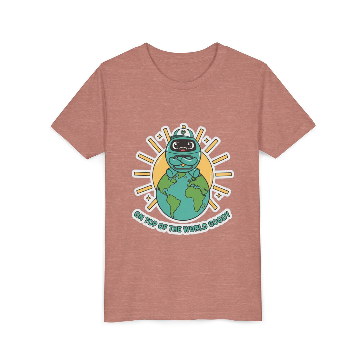 Goody On Top of the World Youth T-Shirt | Goody Universe Kids Robot Tee - Good Life Goods