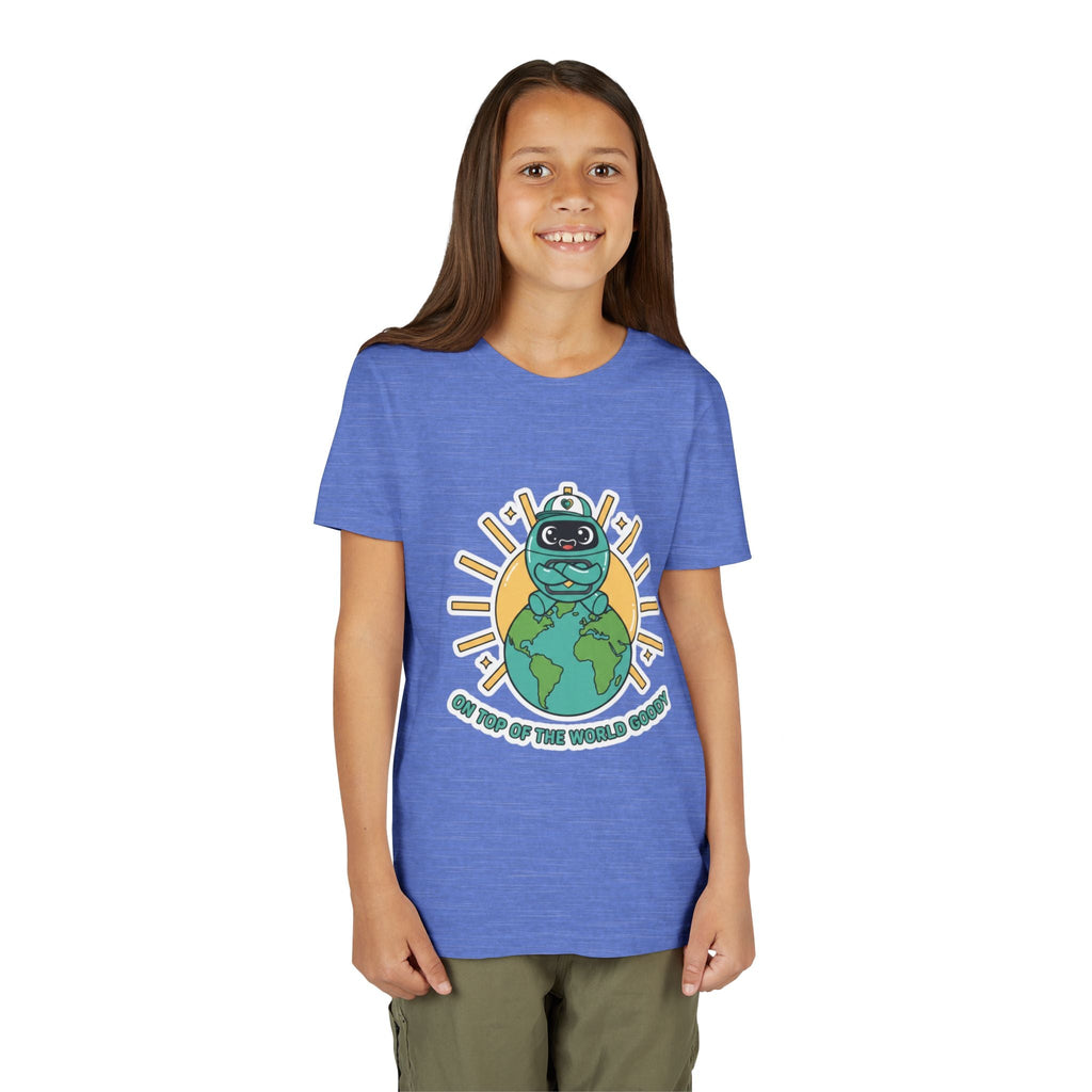Goody On Top of the World Youth T-Shirt | Goody Universe Kids Robot Tee - Good Life Goods