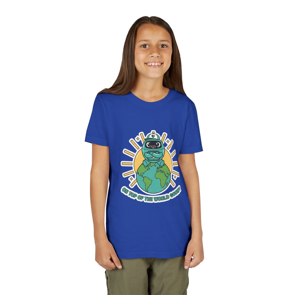 Goody On Top of the World Youth T-Shirt | Goody Universe Kids Robot Tee - Good Life Goods