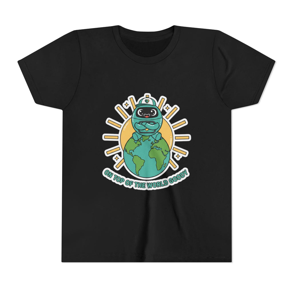 Goody On Top of the World Youth T-Shirt | Goody Universe Kids Robot Tee - Good Life Goods