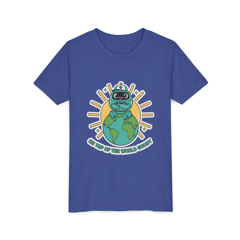 Goody On Top of the World Youth T-Shirt | Goody Universe Kids Robot Tee - Good Life Goods