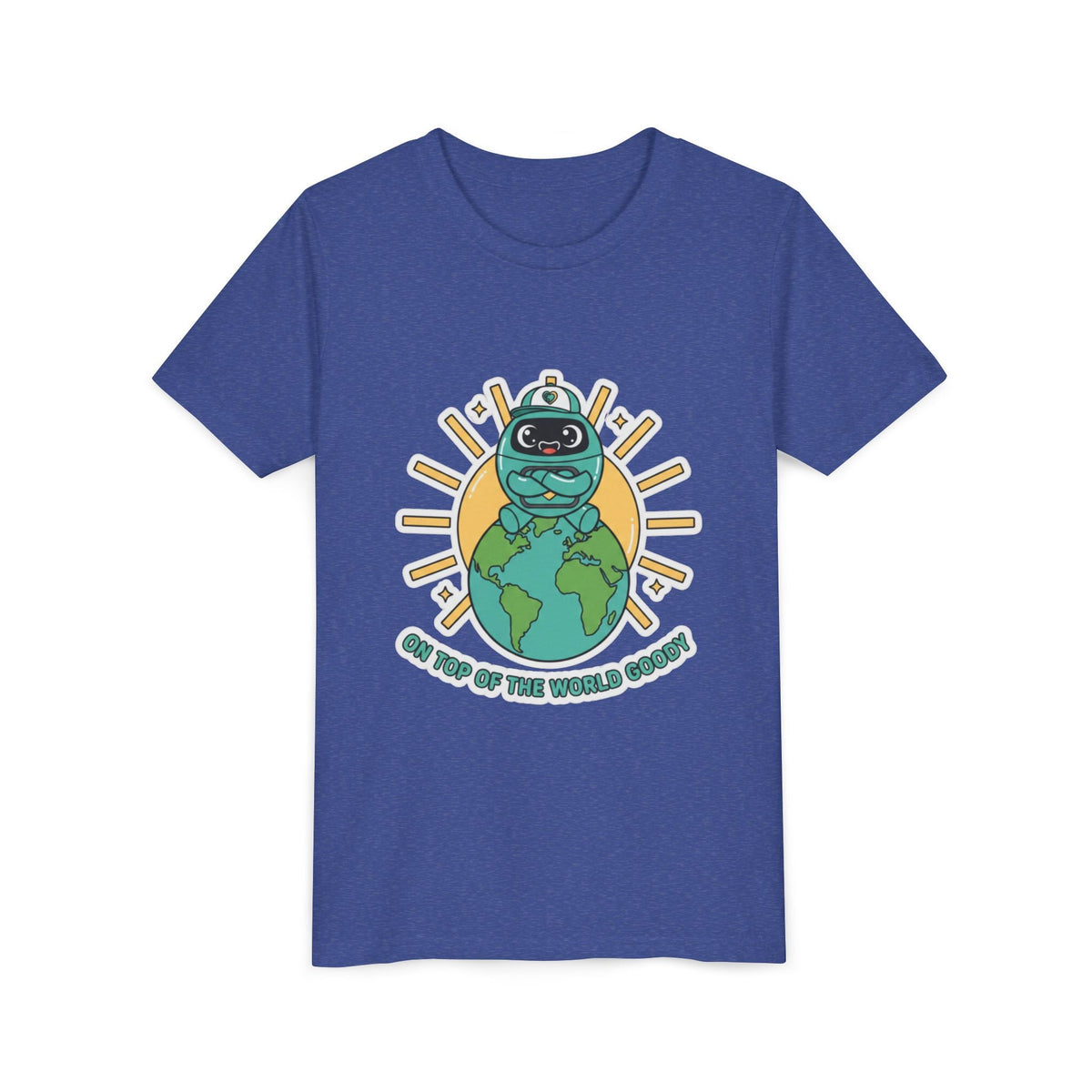 Goody On Top of the World Youth T-Shirt | Goody Universe Kids Robot Tee - Good Life Goods