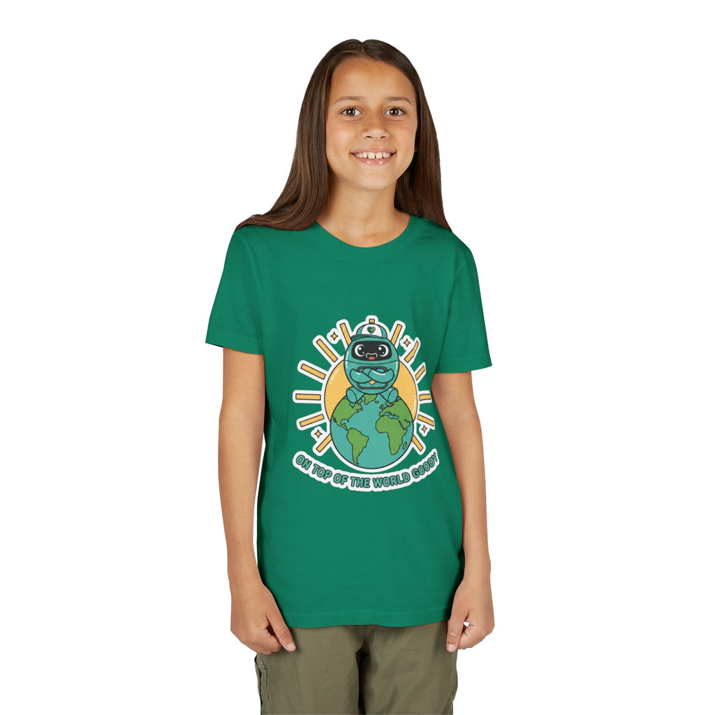 Goody On Top of the World Youth T-Shirt | Goody Universe Kids Robot Tee - Good Life Goods