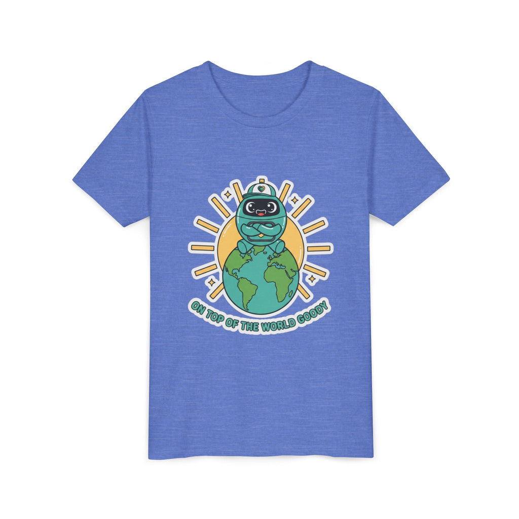 Goody On Top of the World Youth T-Shirt | Goody Universe Kids Robot Tee - Good Life Goods