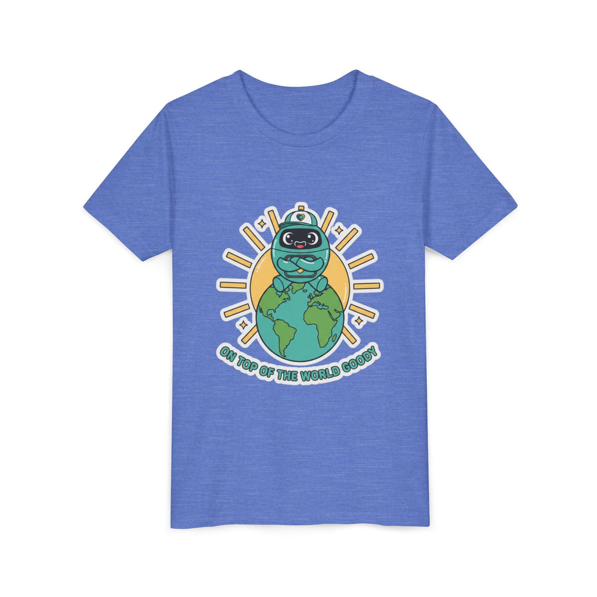 Goody On Top of the World Youth T-Shirt | Goody Universe Kids Robot Tee - Good Life Goods