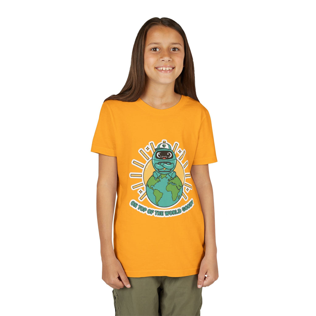 Goody On Top of the World Youth T-Shirt | Goody Universe Kids Robot Tee - Good Life Goods