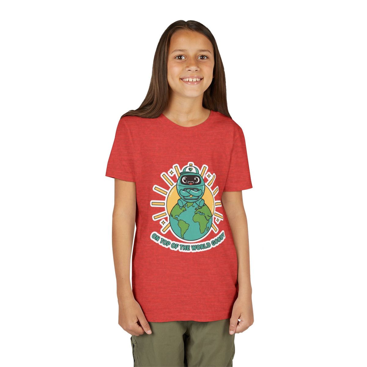 Goody On Top of the World Youth T-Shirt | Goody Universe Kids Robot Tee - Good Life Goods