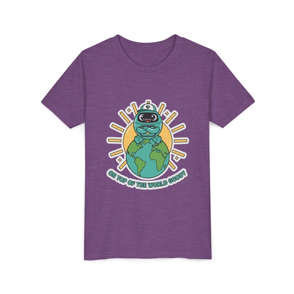 Goody On Top of the World Youth T-Shirt | Goody Universe Kids Robot Tee - Good Life Goods