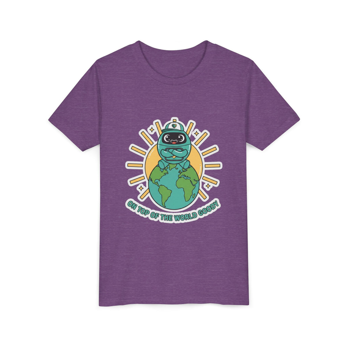 Goody On Top of the World Youth T-Shirt | Goody Universe Kids Robot Tee - Good Life Goods