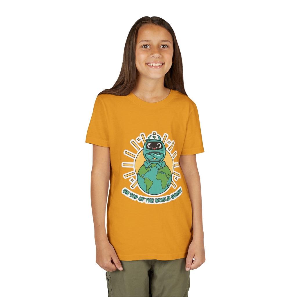 Goody On Top of the World Youth T-Shirt | Goody Universe Kids Robot Tee - Good Life Goods