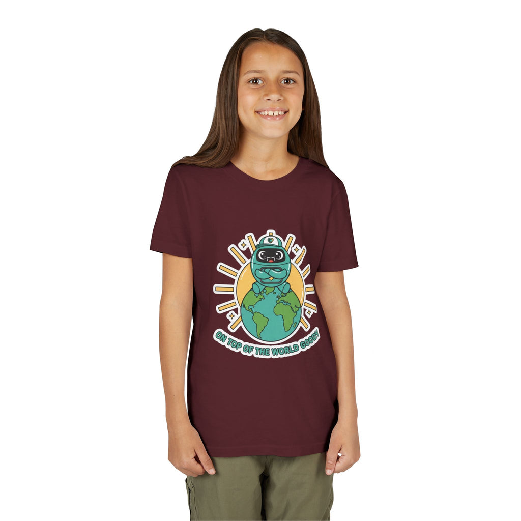 Goody On Top of the World Youth T-Shirt | Goody Universe Kids Robot Tee - Good Life Goods